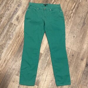 Eileen Fisher Women’s Green Cropped Denim Jeans